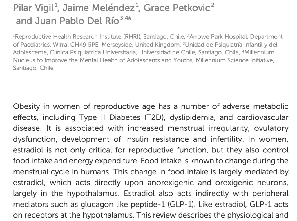 The Importance of Estradiol for Body Weight Regulation in Women - FEMM ...